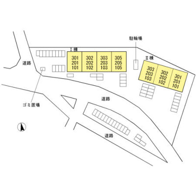 【区画図】 | ペアシティゆう　Ⅱ棟