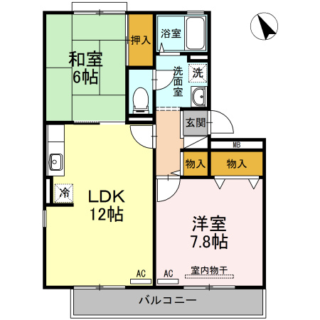 【間取り】 | ペアシティゆう　Ⅱ棟
