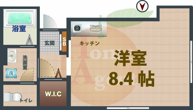 【間取り】 | Rider’s　Base　in阿佐ヶ谷 | 1Rのお部屋です。