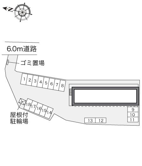 レオパレス赤坂の区画図|愛知　知多　家具　家電　社宅　マンスリー