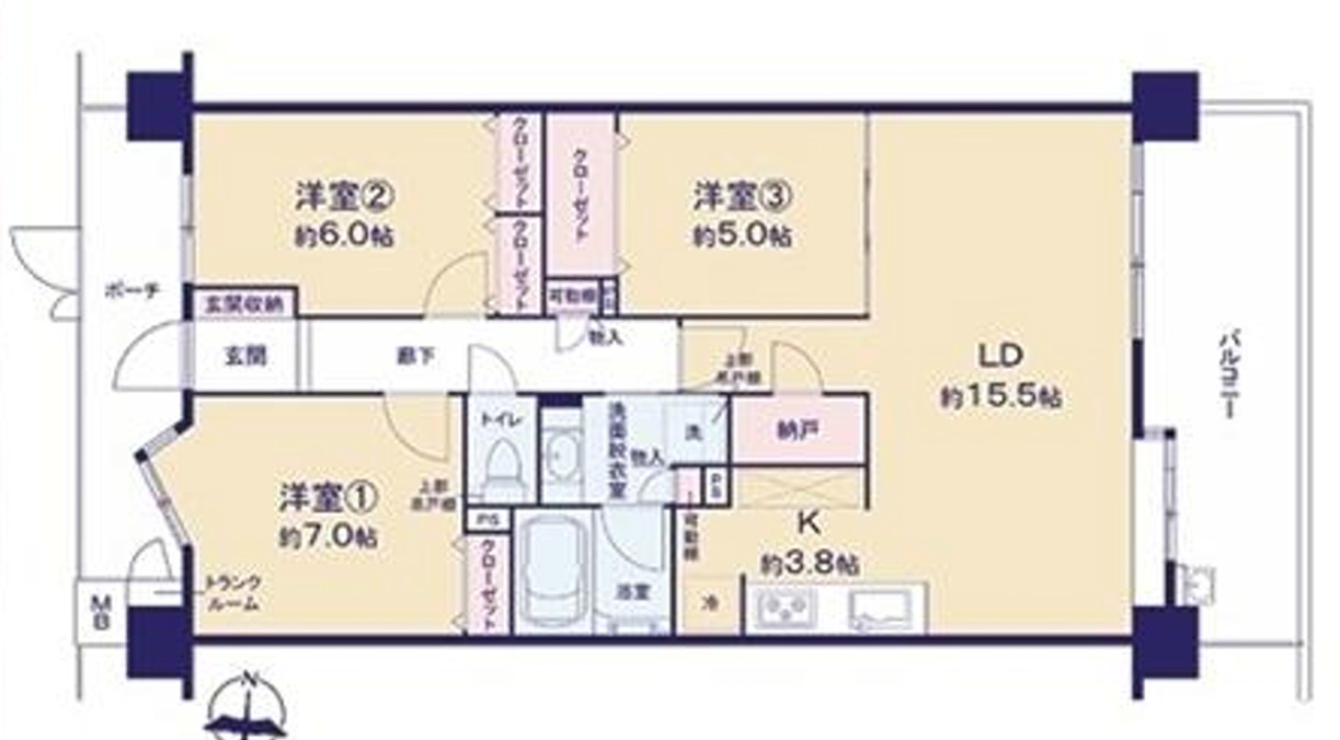 コスモステージひばりヶ丘アミュージアの間取り