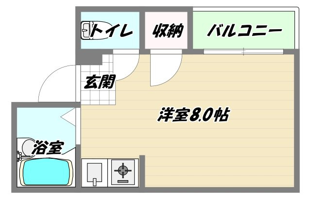 大阪市東淀川区下新庄４丁目の賃貸マンションの間取り