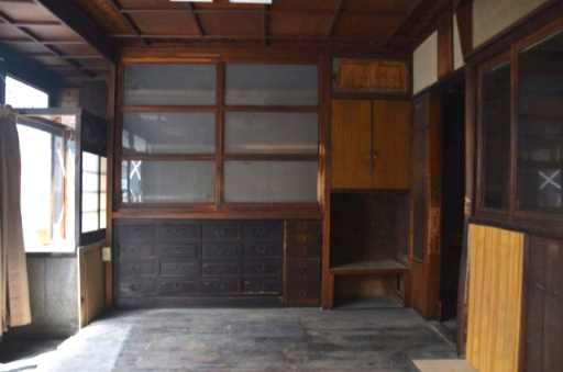 伏見　元和菓子屋さんの京町家の内装