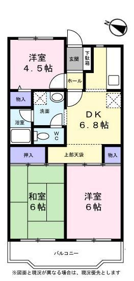 東金町マンションの間取り|間取り図