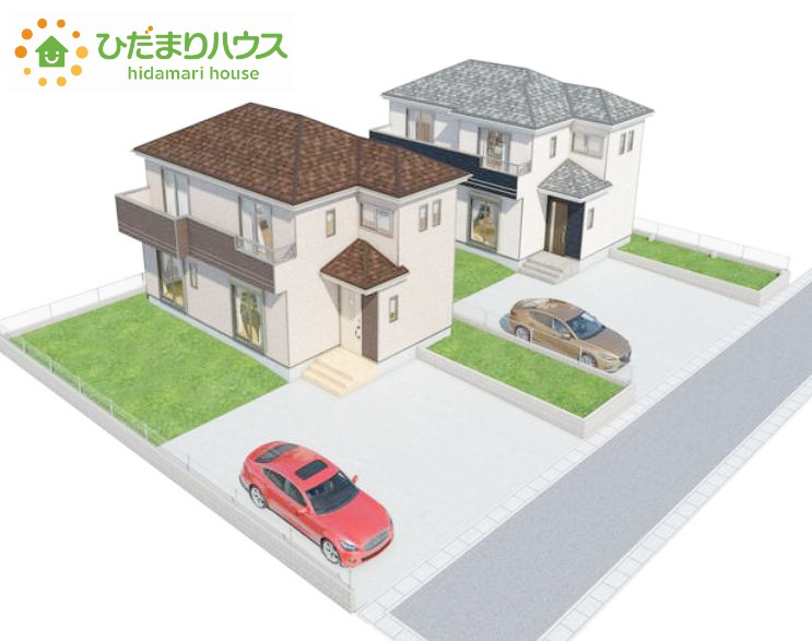 ひたちなか市津田　新築戸建　A号棟の外観パース|閑静な住宅地で叶える穏やかな新生活☆彡
