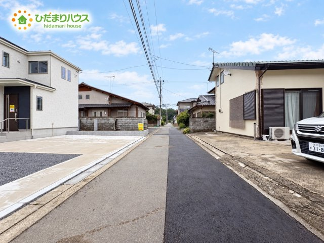 ひたちなか市津田　新築戸建　A号棟の前面道路含む現地写真|閑静な住宅地で叶える穏やかな新生活☆彡