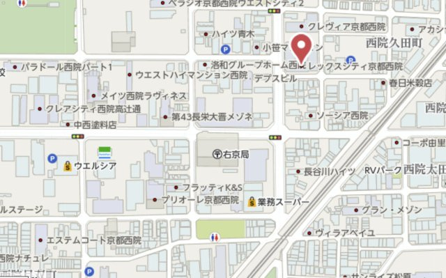 レックスシティ京都西院　3階の地図