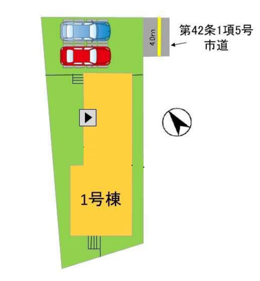 【区画図】 | 福岡市南区大平寺2丁目5期・平屋　1号棟（全1棟）【仲介手数料無料・0円】 | 区画図です。