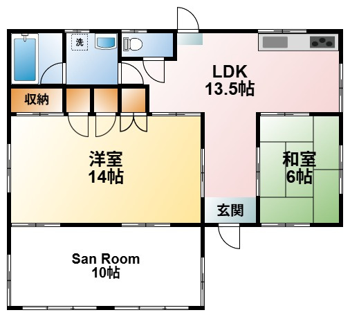 大網白里市下ヶ傍示S邸戸建の間取り