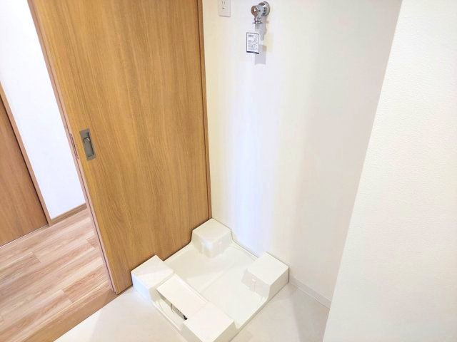栄南団地3号棟の洗面所|洗濯機置場