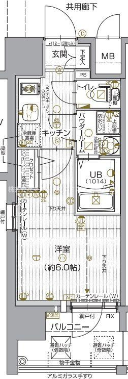 エスリード大阪NAGAHORI GATEの間取り