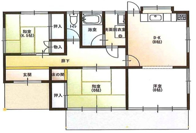 【中古戸建】高崎市棟高町の間取り|■間取り図｜敷地面積：278（約84.09坪）　建物面積：64.59（約19.53坪）