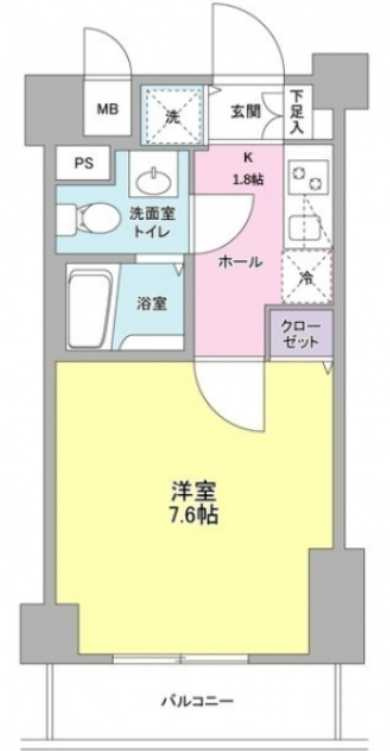 フィオリトゥーラ三軒茶屋ステーションフロント　駅近　ダブルロック　高層階の間取り