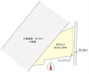 【土地図】 | 水戸市姫子1丁目　売地　167坪 | 周辺環境充実で暮らしやすい立地です。