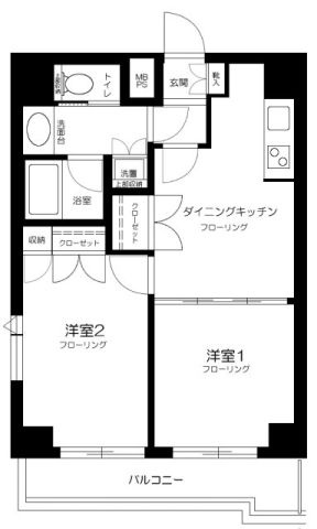 ルーブル中野沼袋弐番館の間取り