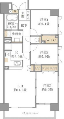 コスモ日本橋浜町の間取り