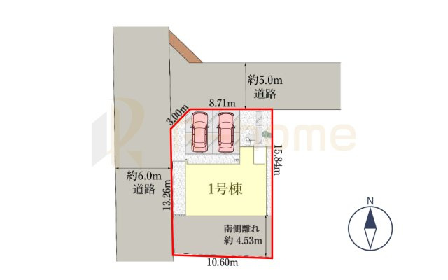 取手市井野第1期　新築戸建て　1号棟の区画図|大きなお買い物だからこそ、メリット・デメリットを伝えさせて頂きます。
R-homeにお任せください♪