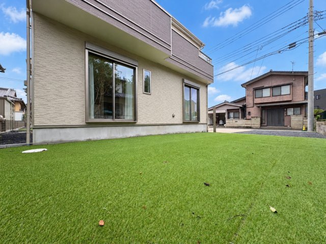ひたちなか市津田　新築戸建　B号棟の庭|家族みんなで広～いお庭でバーベキューが楽しめます(^^♪