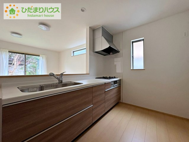 ひたちなか市津田　新築戸建　B号棟のキッチン|LDKと一体の空間を演出してくれる、オープンキッチン!(^^)!