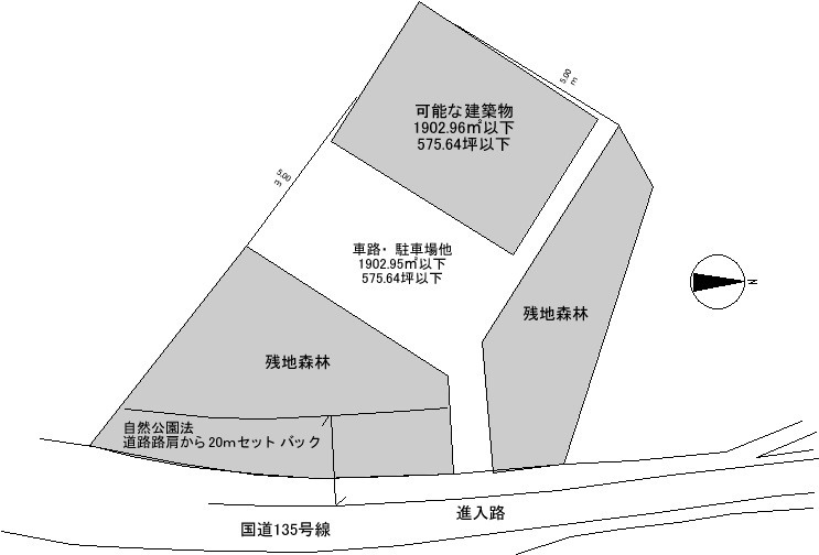 伊東市富戸　事業用地の土地図