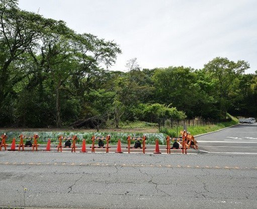 伊東市富戸　事業用地の前面道路含む現地写真