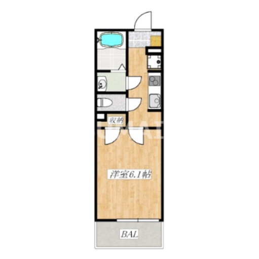 コンフォート桜木の間取り|東向きのお部屋です☆
