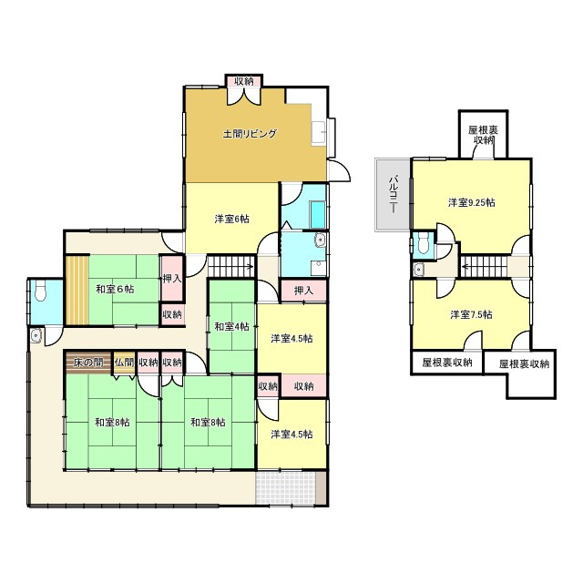 八代市　鏡町鏡　2階建の間取り