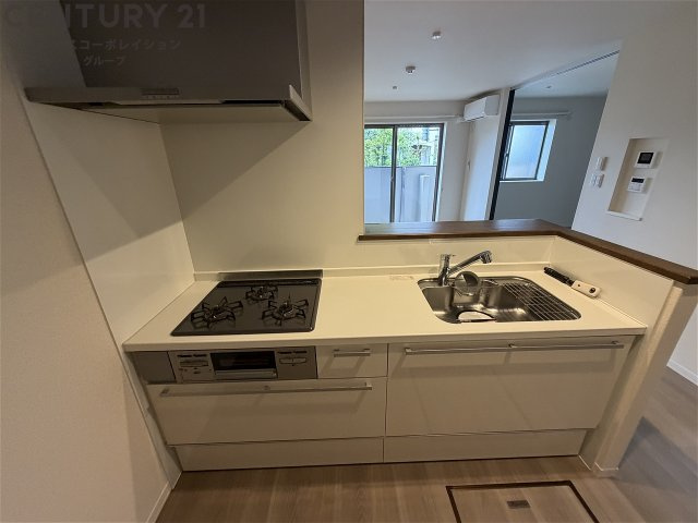 3口ガスコンロ付きでお料理がはかどります