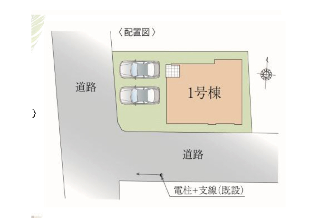 阿久和西新築戸建　並列２台駐車可能　主寝室約13帖の区画図