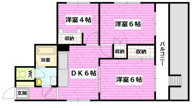 荻野ハイツの間取り