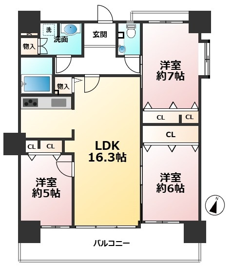 【間取り】 | グリーンマンション神松寺ナチュレ参番館