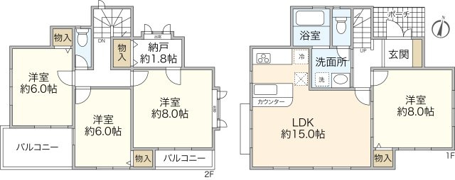 『角立地』×『陽当たり・眺望・通風良好』4SLDK三保町中古戸建の画像