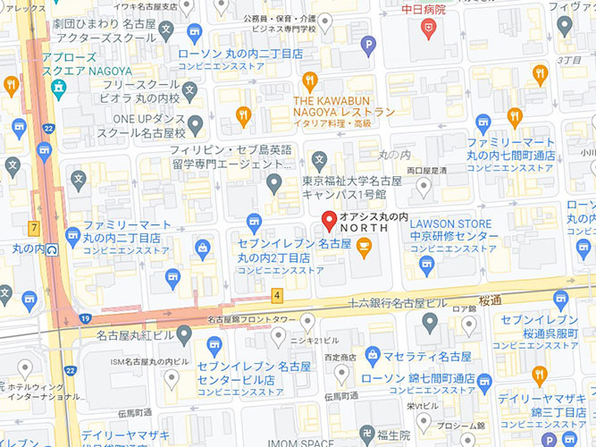 オアシス丸の内の地図