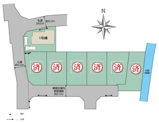 【区画図】 | 【仲介手数料無料！！】日野市上田　新築戸建て（全7棟）1号棟　5330万円