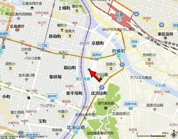 ウイング稲荷町の地図