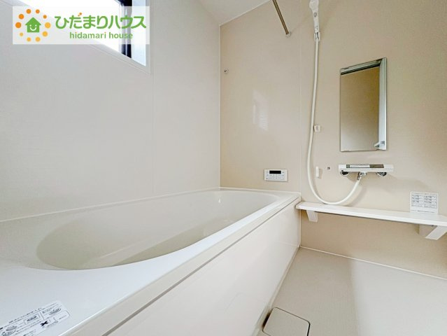 日立市田尻町6期　新築戸建　3号棟の浴室|清潔感のある浴室は自分一人のリラックス空間を演出してくれます。もちろんお子様と一緒でも十分な広さがあり快適です(^^♪