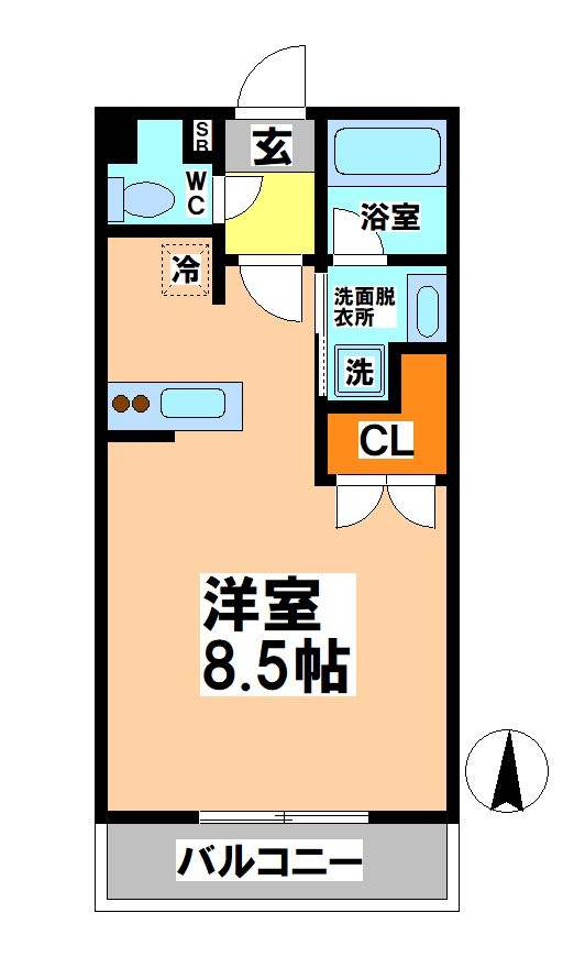 武蔵野市境２丁目の賃貸マンションの間取り