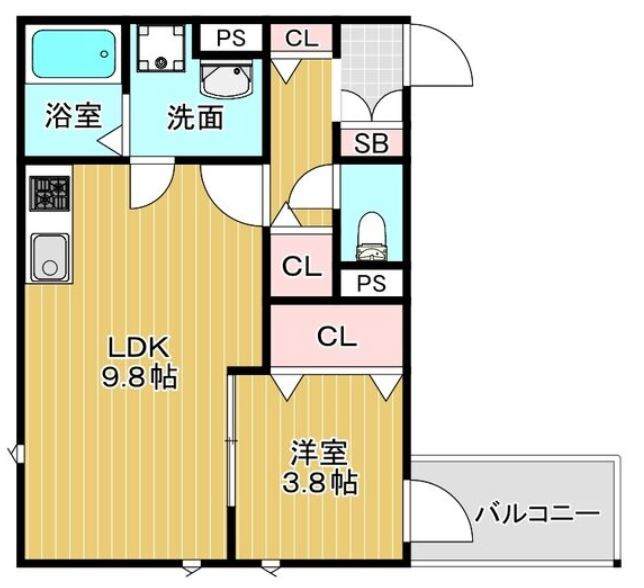 クレール塚本の間取り