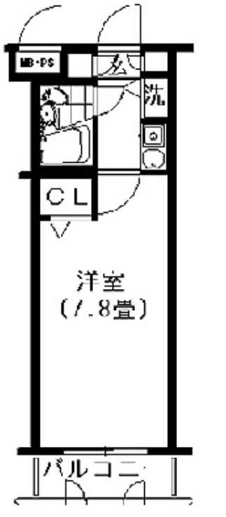 日神パレステージ三軒茶屋　家具家電付き　オートロック　敷金0の間取り