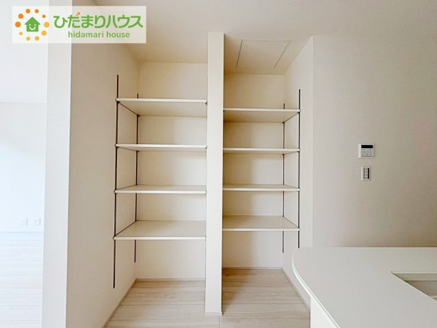 日立市田尻町6期　新築戸建　4号棟の収納|備え付け収納で、スッキリお片付け！