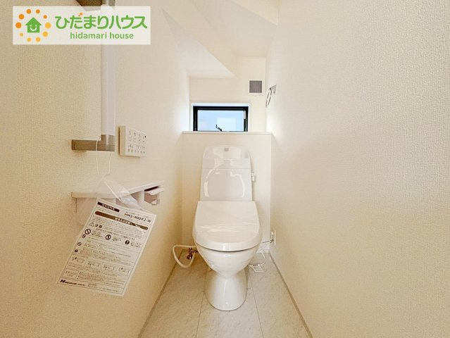 日立市田尻町6期　新築戸建　4号棟のトイレ|トイレは1F、2F共に完備！取り合いになることがありませんね(^^)/