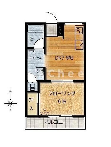 【間取り】 | 柿ノ木ハイツ