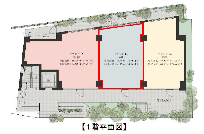 大津市梅林１丁目の店舗事務所の間取り