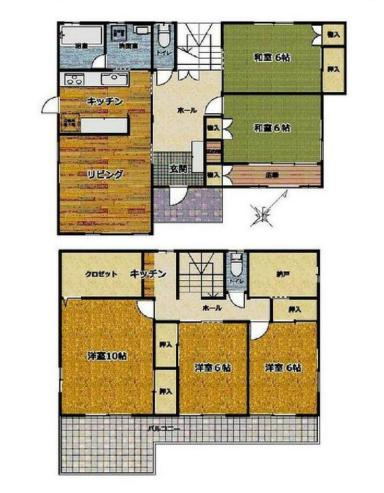 水戸市袴塚1丁目　中古戸建の間取り