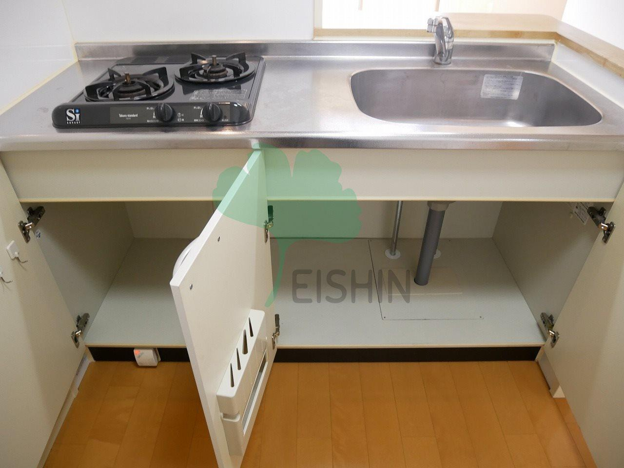 ルッシェ住吉のキッチン|人気の２口コンロです！