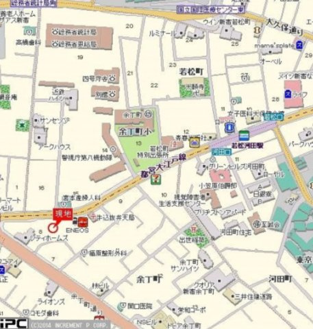 プレール新宿余丁町の地図|プレール新宿余丁町