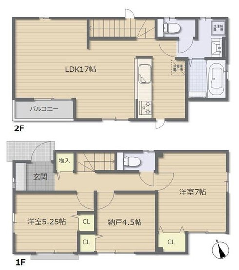 【間取り】 | 練馬区南大泉3丁目　中古一戸建住宅　(保谷店) | 全居室南向きの為、陽当たり良く心地よい居住空間の住まい。※図面を基に作成しています。現況と異なる場合は現況を優先いたします。
