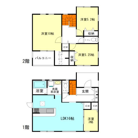 【間取り】 | リーブルガーデン.S前橋市樋越町第4ー② | 水回りを最短距離で結んだラクラク家事同線！
全居室洋室仕様のモダンな間取り！