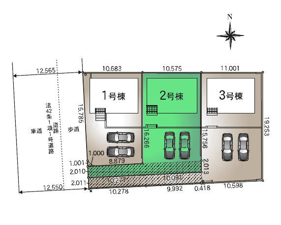 【区画図】 | クレイドルガーデン前橋市川原町第4ー② | JAファーマーズまで徒歩10分圏内！
群馬大学荒牧キャンパス近く！