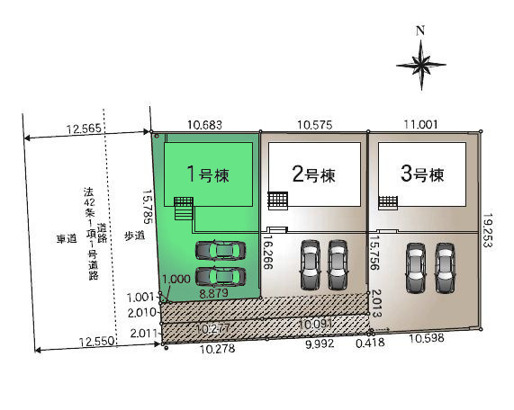 【区画図】 | クレイドルガーデン前橋市川原町第4ー① | JAファーマーズまで徒歩10分圏内！
群馬大学荒牧キャンパス近く！